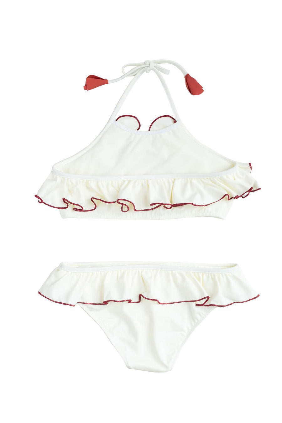 LEILA bikini - white /terracotta FOLPETTO - HOWTOKiSSAFROG