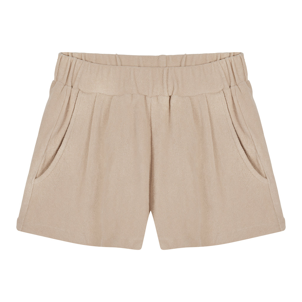 DEE SHORTS - beige terry