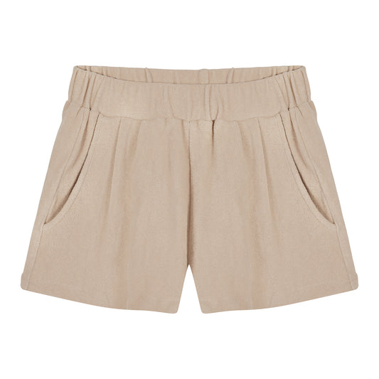 DEE SHORTS - beige terry