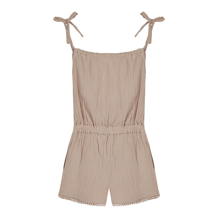 JUNE jumpsuit - pink crinkle - HOWTOKiSSAFROG