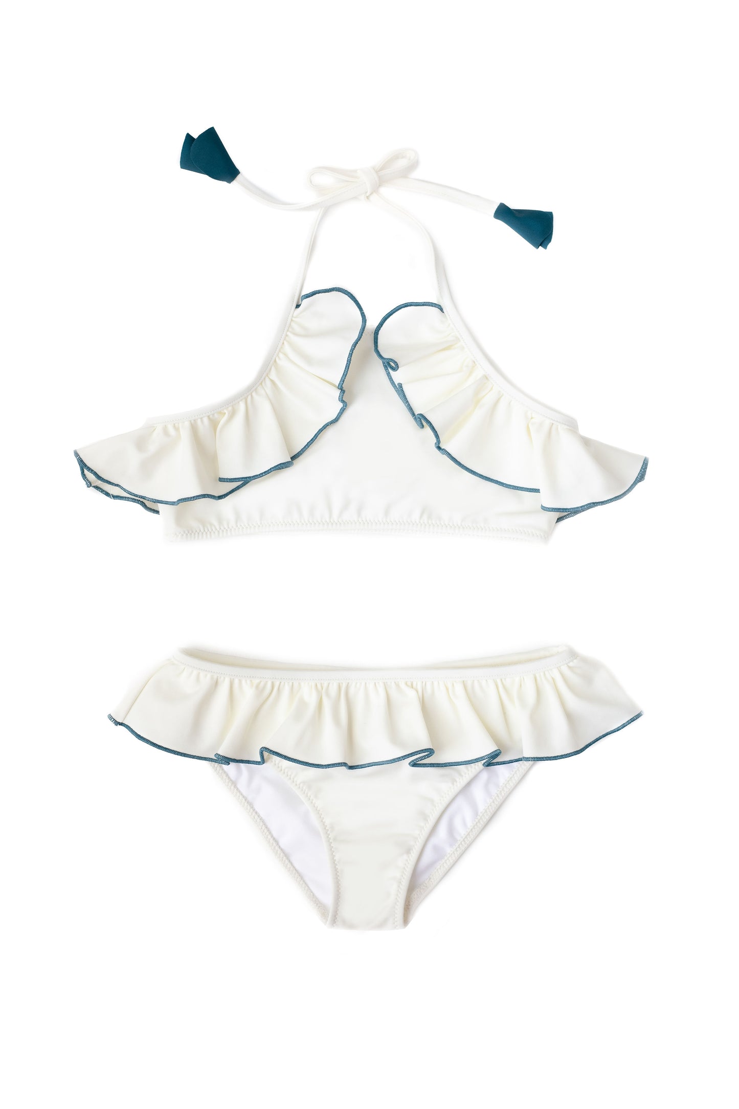 LEILA bikini - ivory/petrol FOLPETTO - HOWTOKiSSAFROG