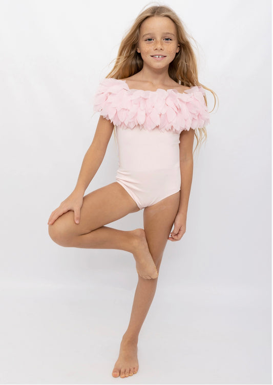 PINK swimsuit with petal frills - STELLA COVE - HOWTOKiSSAFROG