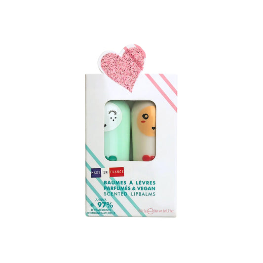 Bunny Lipbalm Duo PASTEL SWEET - Inuwet - HOWTOKiSSAFROG