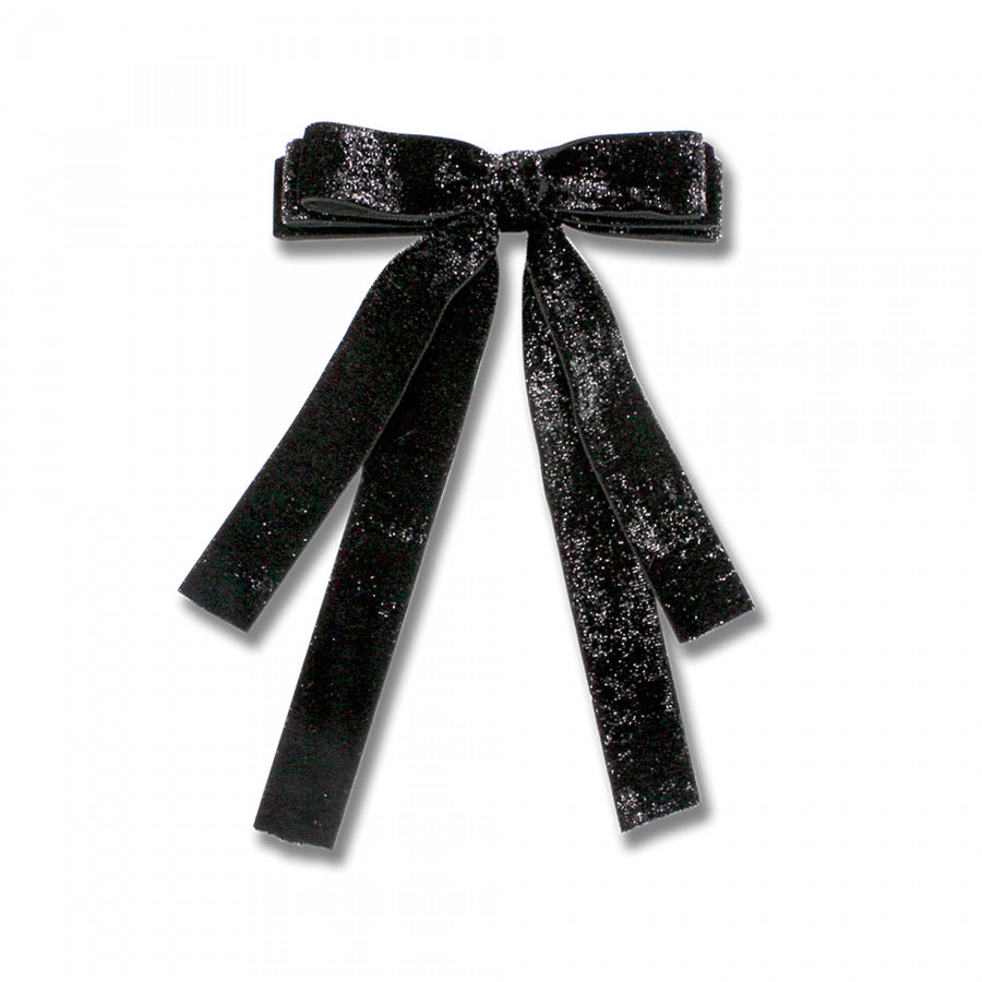 Double Ribbon Hair Clip - Black Milk X Soda - HOWTOKiSSAFROG