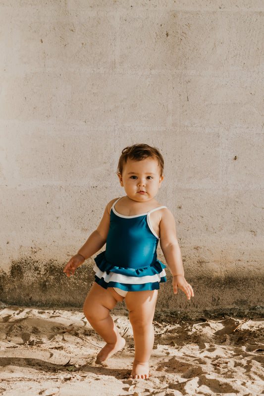AMELIA swimsuit - petrol FOLPETTO - HOWTOKiSSAFROG