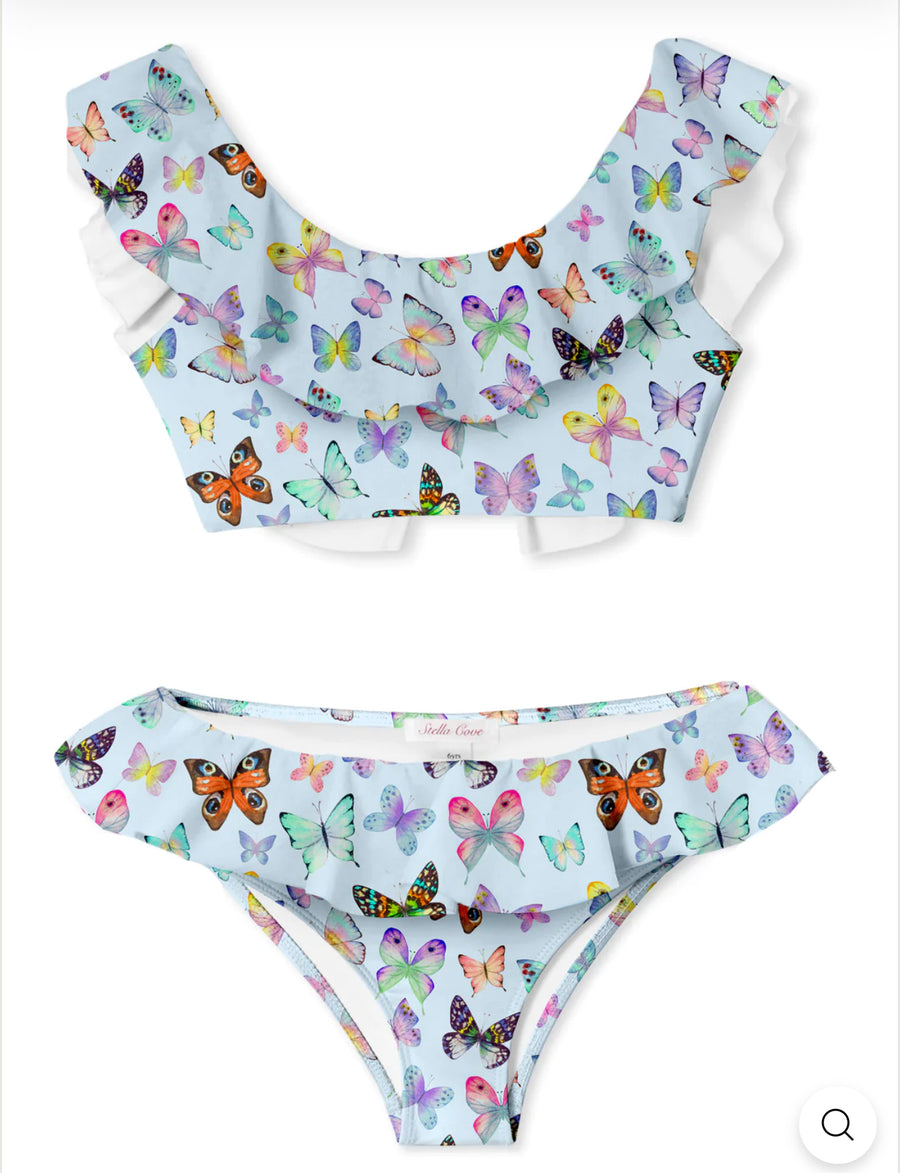 Butterflies print ruffled bikini - STELLA COVE - HOWTOKiSSAFROG